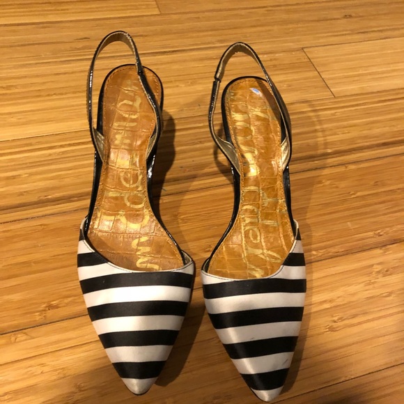 Sam Edelman black and white slingback - Picture 3 of 6